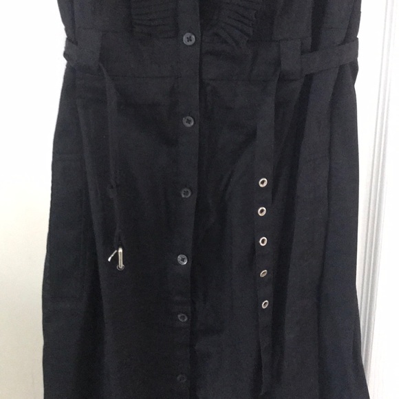 Black Button Up Dress - Picture 3 of 4